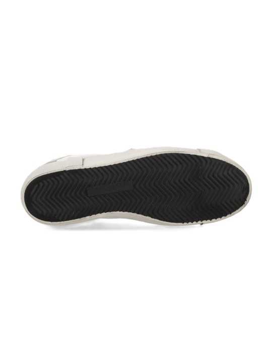 SNEAKERS PARIS BLANC SPOILER NOIR LOGO BRUN PRLU WX55 PHILIPPE MODEL HOMME