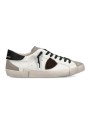 SNEAKERS PARIS BLANC SPOILER NOIR LOGO BRUN PRLU WX55 PHILIPPE MODEL HOMME