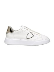 Baskets Temple cuir blanc spoiler or Philippe Model Femme BTLD VM04 sneaker boutique Strasbourg mode store shop front