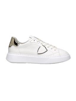 Baskets Temple cuir blanc spoiler or Philippe Model Femme BTLD VM04 sneaker boutique Strasbourg mode store shop front