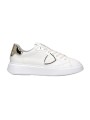 Baskets Temple cuir blanc spoiler or Philippe Model Femme BTLD VM04 sneaker boutique Strasbourg mode store shop front