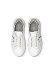 Baskets Temple cuir blanc spoiler or Philippe Model Femme BTLD VM04 sneaker boutique Strasbourg mode store shop over