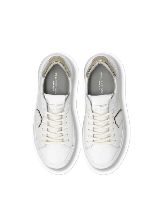 Baskets Temple cuir blanc spoiler or Philippe Model Femme BTLD VM04 sneaker boutique Strasbourg mode store shop over