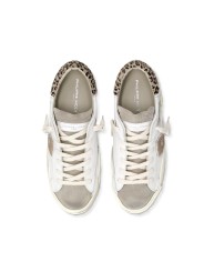Baskets Prsx Paris blanc mastic spoiler print léopard Philippe Model Femme PRLD VL14 boutique sneakers Strasbourg shop store ov