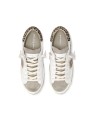 Baskets Prsx Paris blanc mastic spoiler print léopard Philippe Model Femme PRLD VL14 boutique sneakers Strasbourg shop store ov