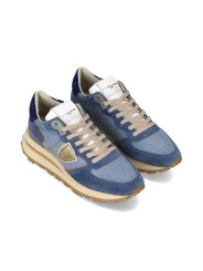 Baskets Tropez Haute bleu denim Philippe Model Femme TKLD DD01 sneaker boutique Strasbourg mode store shop vue
