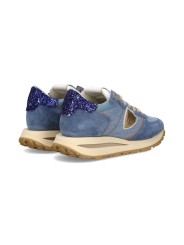 Baskets Tropez Haute bleu denim Philippe Model Femme TKLD DD01 sneaker boutique Strasbourg mode store shop arr