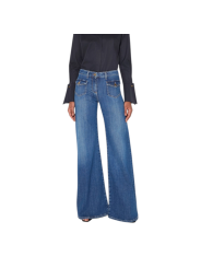 JEANS PATTE D EPH POCHES PLAQUEES BRUT DELAVE PJ18N 06372 139 Elisabetta Franchi Strasbourg porté