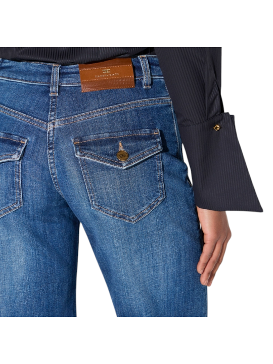 JEANS PATTE D EPH POCHES PLAQUEES BRUT DELAVE PJ18N 06372 139 Elisabetta Franchi Strasbourg poches