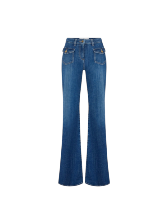 JEANS PATTE D EPH POCHES PLAQUEES BRUT DELAVE PJ18N 06372 139 Elisabetta Franchi Strasbourg focus