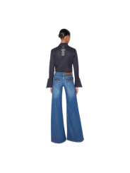 JEANS PATTE D EPH POCHES PLAQUEES BRUT DELAVE PJ18N 06372 139 Elisabetta Franchi Strasbourg dos