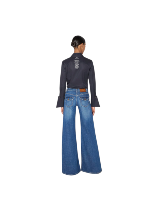 JEANS PATTE D EPH POCHES PLAQUEES BRUT DELAVE PJ18N 06372 139 Elisabetta Franchi Strasbourg dos