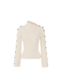 Pull marin écru burro boutons manche Elisabetta Franchi femme MK03S 000101 193 boutique Strasbourg vêtement mode shop store fl