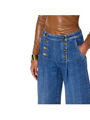 JUPE CULOTTE JEANS A PONT BRUT DELAVEE PJ19N 006372 139 Elisabetta Franchi Strasbourg porté