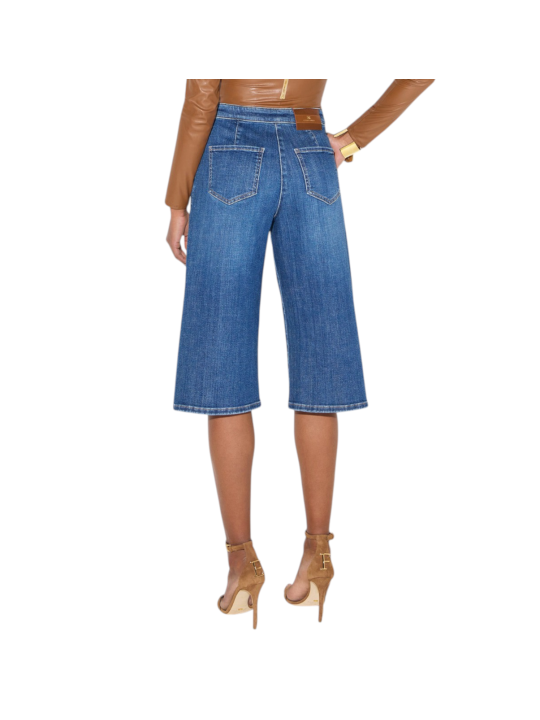 JUPE CULOTTE JEANS A PONT BRUT DELAVEE PJ19N 006372 139 Elisabetta Franchi Strasbourg dos