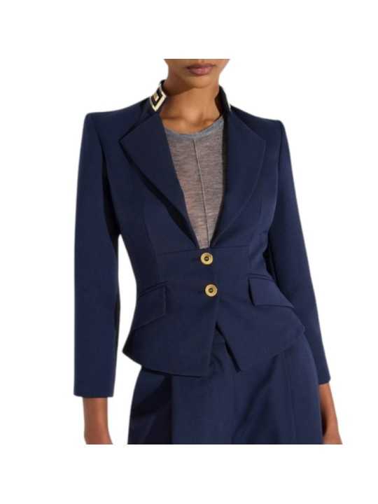 VESTE SPENCER OFFICIER NAVY GI249 6326 B75 Elisabetta Franchi jacket Strasbourg vêtement mode shop store front