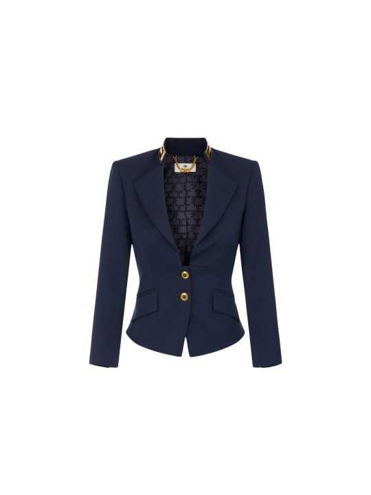 VESTE SPENCER OFFICIER NAVY GI249 6326 B75 Elisabetta Franchi jacket Strasbourg vêtement mode shop store flat