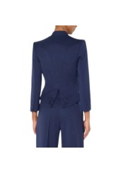 VESTE SPENCER OFFICIER NAVY GI249 6326 B75 Elisabetta Franchi jacket Strasbourg vêtement mode shop store back