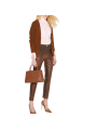 GILET OVERSIZE BOUTON CHAINE BARETTE GOLD CARAMEL CIGARO MK01S 000101 FK3 Elisabetta Franchi Strasbourg vêtement mode shop look