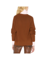 GILET OVERSIZE BOUTON CHAINE BARETTE GOLD CARAMEL CIGARO MK01S 000101 FK3 Elisabetta Franchi Strasbourg vêtement mode shop dos