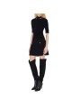 ROBE NOIRE COURTE MAILLE POCHES PLAQUEES AM04S 000101 110 ELISABETTA FRANCHI Strasbourg vêtement shop mode concept store look
