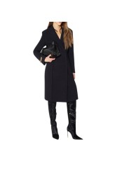 MANTEAU NOIR COUTURE LONG PINCES DOS CP004 66E1 6387 110 ELISABETTA FRANCHI Strasbourg vêtement mode store boutique look