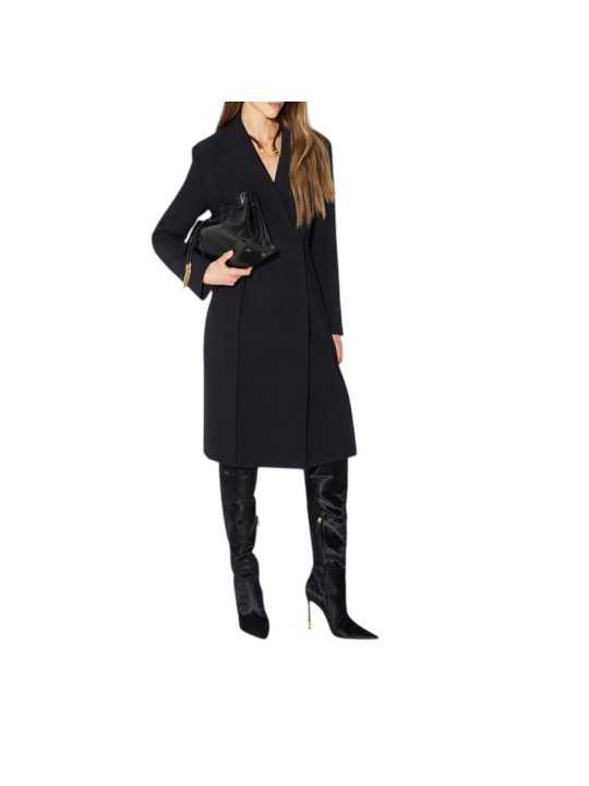 MANTEAU NOIR COUTURE LONG PINCES DOS CP004 66E1 6387 110 ELISABETTA FRANCHI Strasbourg vêtement mode store boutique look