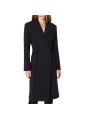 MANTEAU NOIR COUTURE LONG PINCES DOS CP004 66E1 6387 110 ELISABETTA FRANCHI Strasbourg vêtement mode store boutique front
