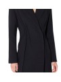 MANTEAU NOIR COUTURE LONG PINCES DOS CP004 66E1 6387 110 ELISABETTA FRANCHI Strasbourg vêtement mode store boutique détail2