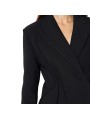 MANTEAU NOIR COUTURE LONG PINCES DOS CP004 66E1 6387 110 ELISABETTA FRANCHI Strasbourg vêtement mode store boutique zoom