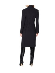 MANTEAU NOIR COUTURE LONG PINCES DOS CP004 66E1 6387 110 ELISABETTA FRANCHI Strasbourg vêtement mode store boutique dos
