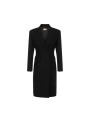 MANTEAU NOIR COUTURE LONG PINCES DOS CP004 66E1 6387 110 ELISABETTA FRANCHI Strasbourg vêtement mode store boutique flat