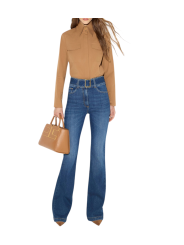 CHEMISE COTON STRETCH CAMEL DAINO CA174 6391 A16 Elisabetta Franchi Strasbourg vêtement boutique mode shop concept store look
