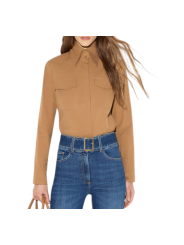 CHEMISE COTON STRETCH CAMEL DAINO CA174 6391 A16 Elisabetta Franchi Strasbourg vêtement boutique mode shop concept store front