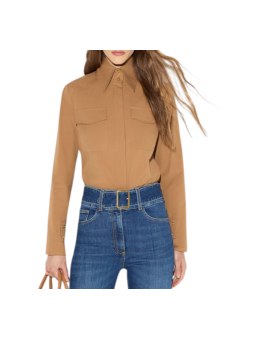 CHEMISE COTON STRETCH CAMEL DAINO CA174 6391 A16 Elisabetta Franchi Strasbourg vêtement boutique mode shop concept store front