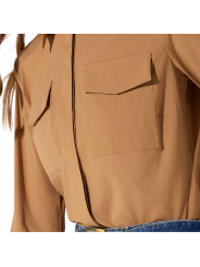 CHEMISE COTON STRETCH CAMEL DAINO CA174 6391 A16 Elisabetta Franchi Strasbourg vêtement boutique mode shop concept store détail
