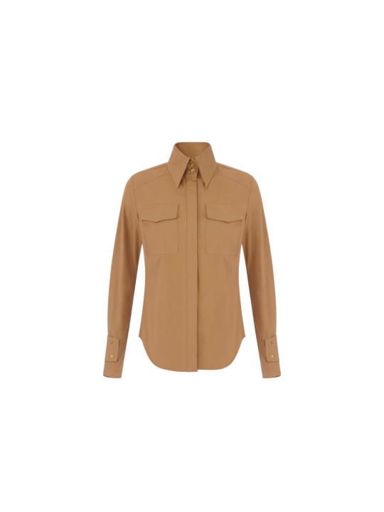 CHEMISE COTON STRETCH CAMEL DAINO CA174 6391 A16 Elisabetta Franchi Strasbourg vêtement boutique mode shop concept store flat