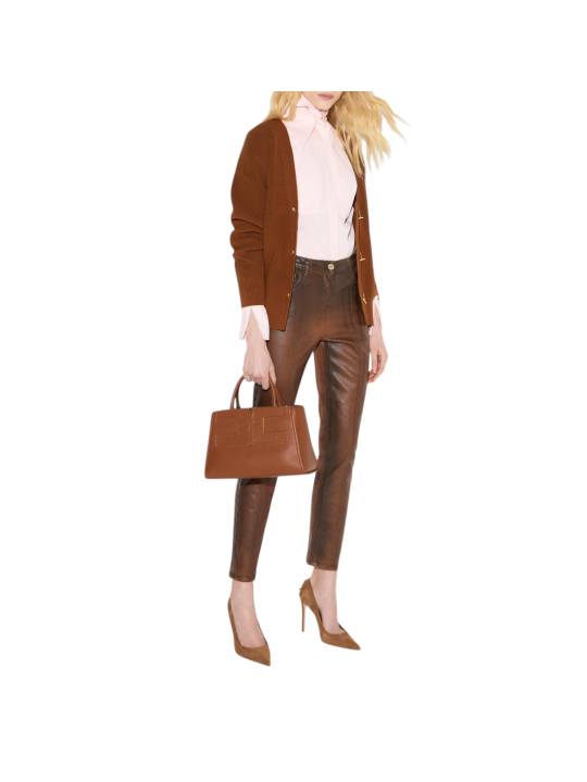 CHEMISIER COTON ROSE COL NOUED CA162 6391 FL2 Elisabetta Franchi Strasbourg vêtement boutique mode shop concept store look