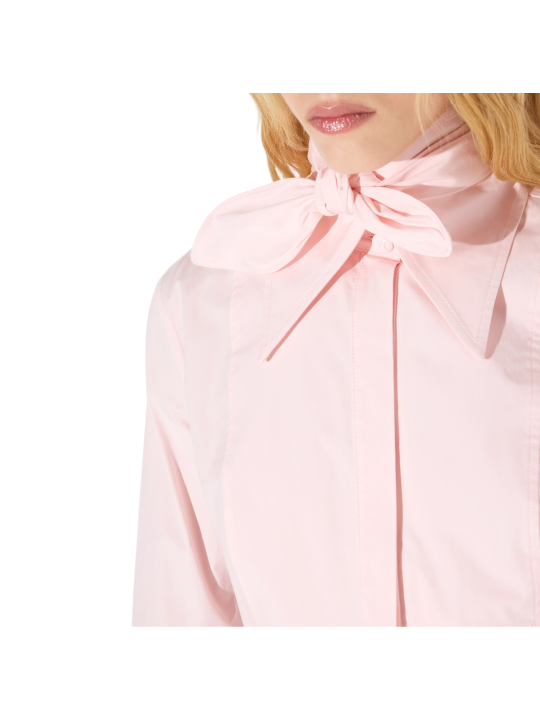 CHEMISIER COTON ROSE COL NOUED CA162 6391 FL2 Elisabetta Franchi Strasbourg vêtement boutique mode shop concept store détail