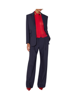 VESTE TAILLEUR LOOSE NAVY RAYE ROUGE BOUTON BLASON ROUGE GI247 6382 F09 Strasbourg vêtement boutique mode concept store shop sty