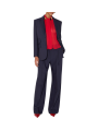 VESTE TAILLEUR LOOSE NAVY RAYE ROUGE BOUTON BLASON ROUGE GI247 6382 F09 Strasbourg vêtement boutique mode concept store shop sty