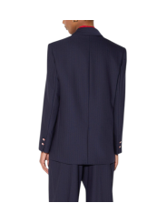 VESTE TAILLEUR LOOSE NAVY RAYE ROUGE BOUTON BLASON ROUGE GI247 6382 F09 Strasbourg vêtement boutique mode concept store shop dos