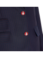VESTE TAILLEUR LOOSE NAVY RAYE ROUGE BOUTON BLASON ROUGE GI247 6382 F09 Strasbourg vêtement boutique mode concept store shop dét