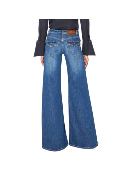 JEANS PATTE D EPH POCHES PLAQUEES BRUT DELAVE PJ18N 06372 139 Elisabetta Franchi Strasbourg vêtement mode boutique concept store
