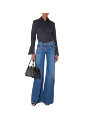 JEANS PATTE D EPH POCHES PLAQUEES BRUT DELAVE PJ18N 06372 139 Elisabetta Franchi Strasbourg vêtement mode boutique concept store