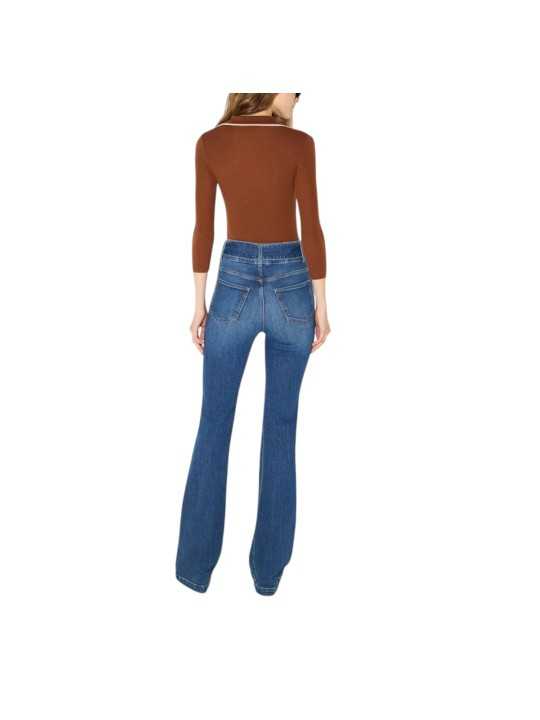 POLO LAINE MANCHE 34 CARAMEL CIGARO MK17B 004477 FQ4 Elisabetta Franchi Strasbourg vêtement mode concept store boutique looka