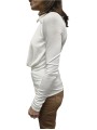 POLO MAILLE EMPIECEMENT DRAPE IVOIRE MD10B 004477 360 Elisabetta Franchi Strasbourg vêtement boutique concept store mode shop p