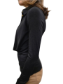 POLO MAILLE EMPIECEMENT DRAPE NOIR MD10B 004477 110 Elisabetta Franchi Strasbourg vêtement boutique concept store mode p