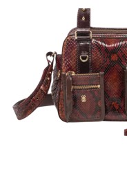 Sac double Richie python bordeaux Marovino Claris Virot femme 4612 boutique Strasbourg concept store bag shop poche
