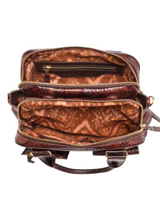Sac double Richie python bordeaux Marovino Claris Virot femme 4612 boutique Strasbourg concept store bag shop in